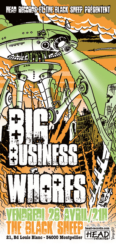 Big Business / Whores - Screen Print - POSTER