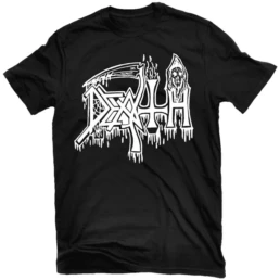 Death - Classic Logo (White on Black) - T SHIRT